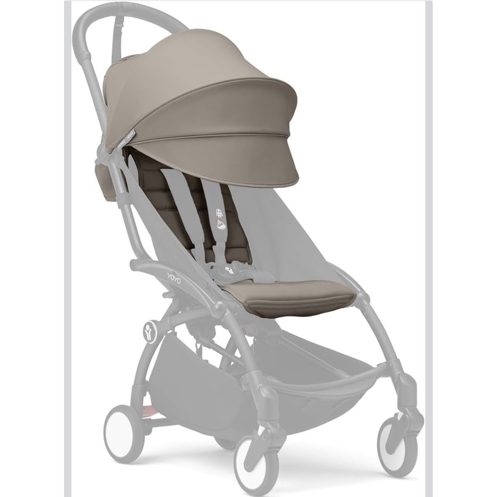 Babyzen Yoyo Seat Color Pack Stroller Seat Cushion And Canopy Taupe Brown NWOT